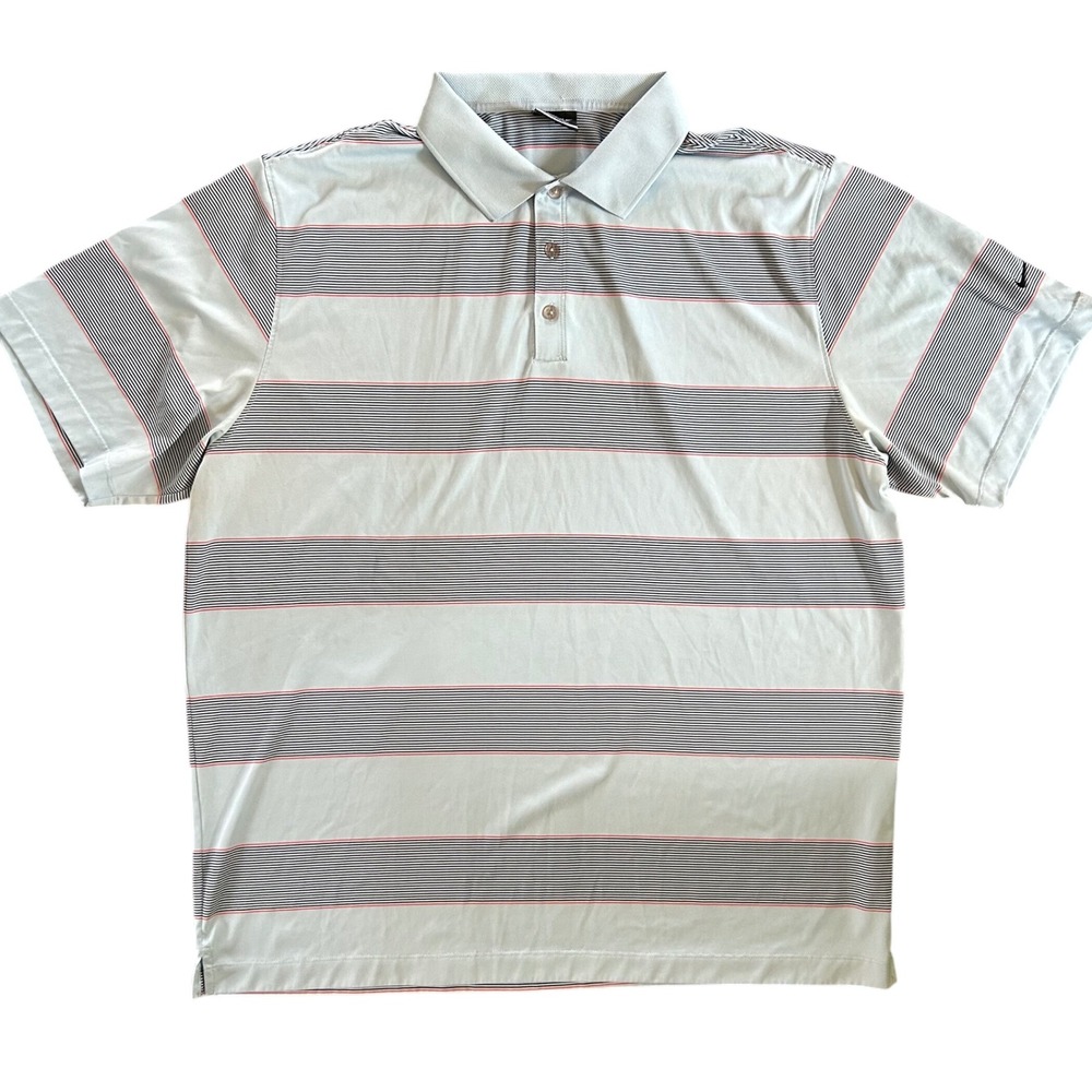 Nike Men's Dri-FIT Striped Golf Polo Size XXL Light Blue‎